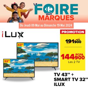 TV 43″ SMART + TV 32″ ILUX